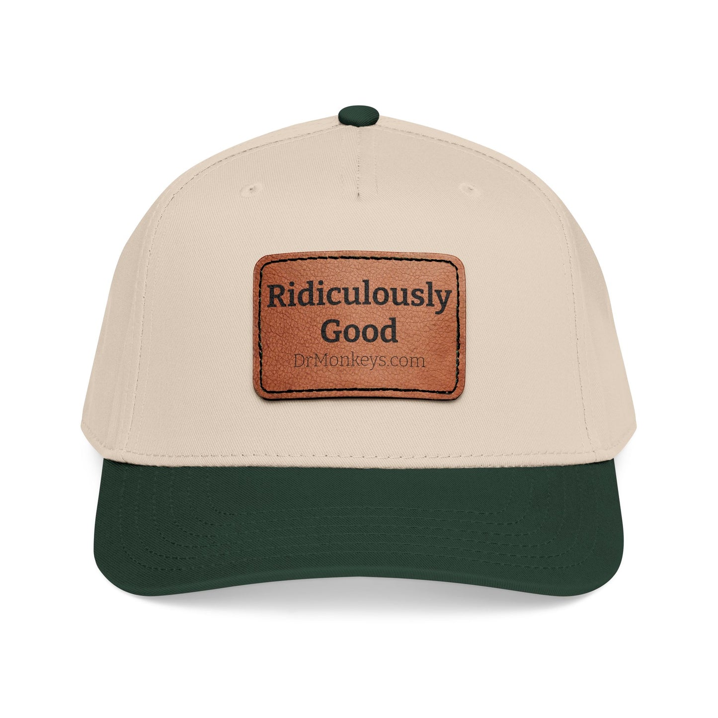 Leather Patch Baseball Cap — "Ridiculously Good" Embossed