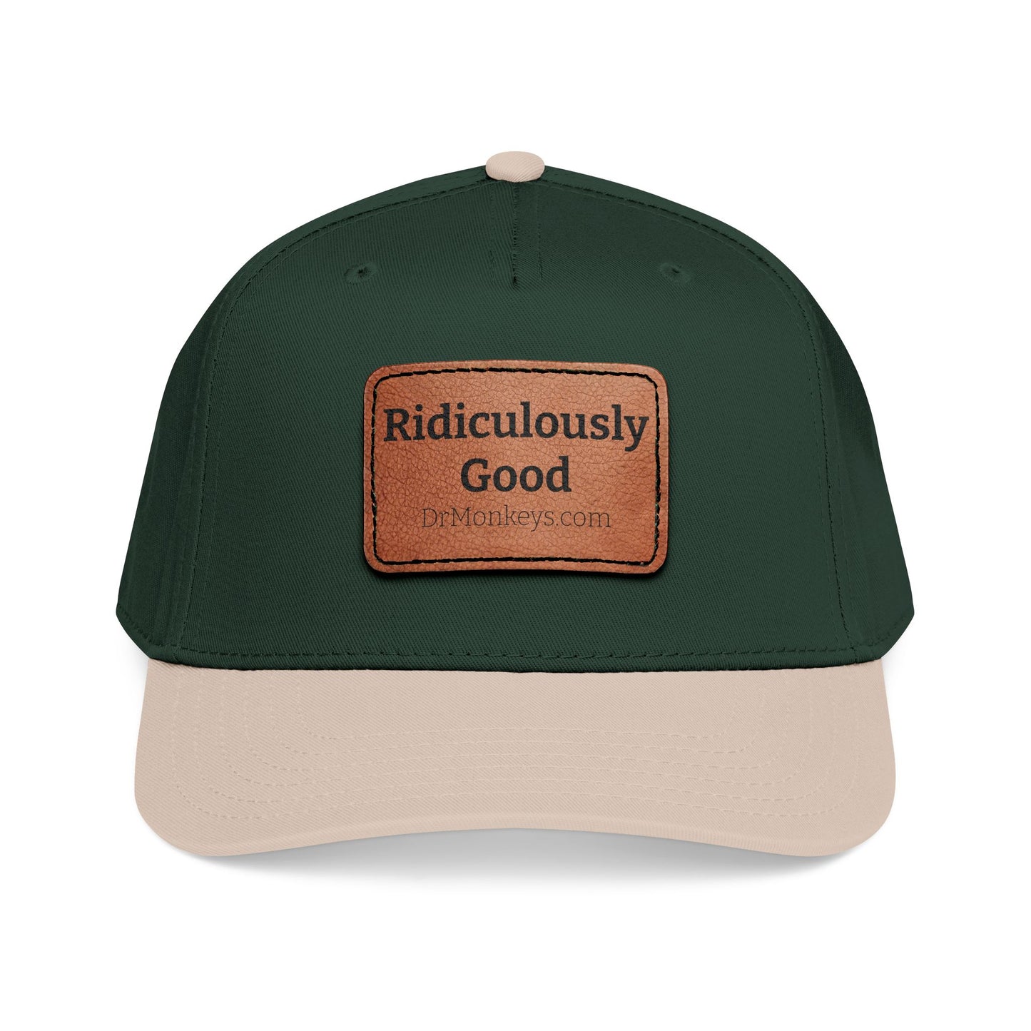 Leather Patch Baseball Cap — "Ridiculously Good" Embossed