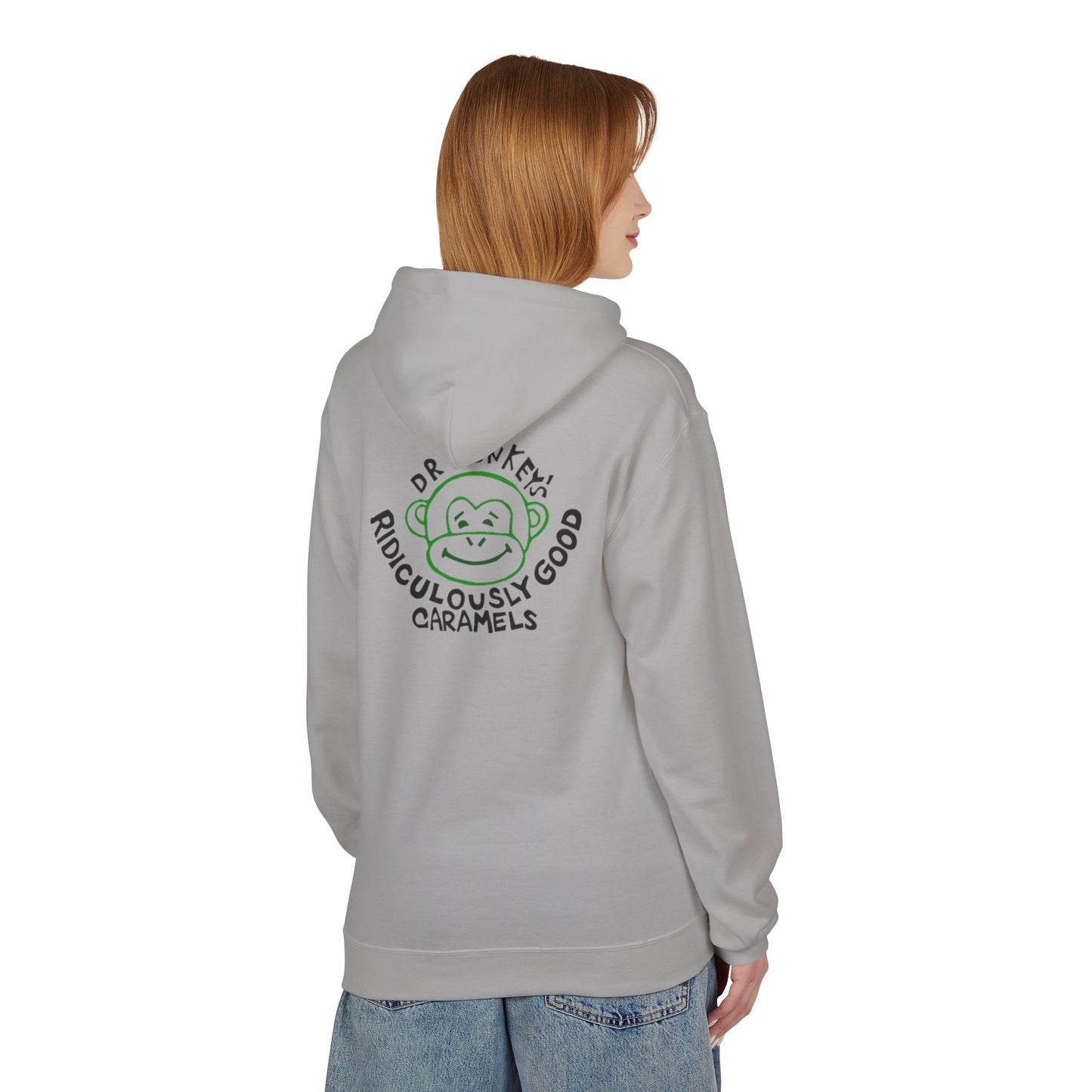Dr. Monkey’s Ridiculously Good Caramels Hoodie — Vintage Candy Brand Pullover