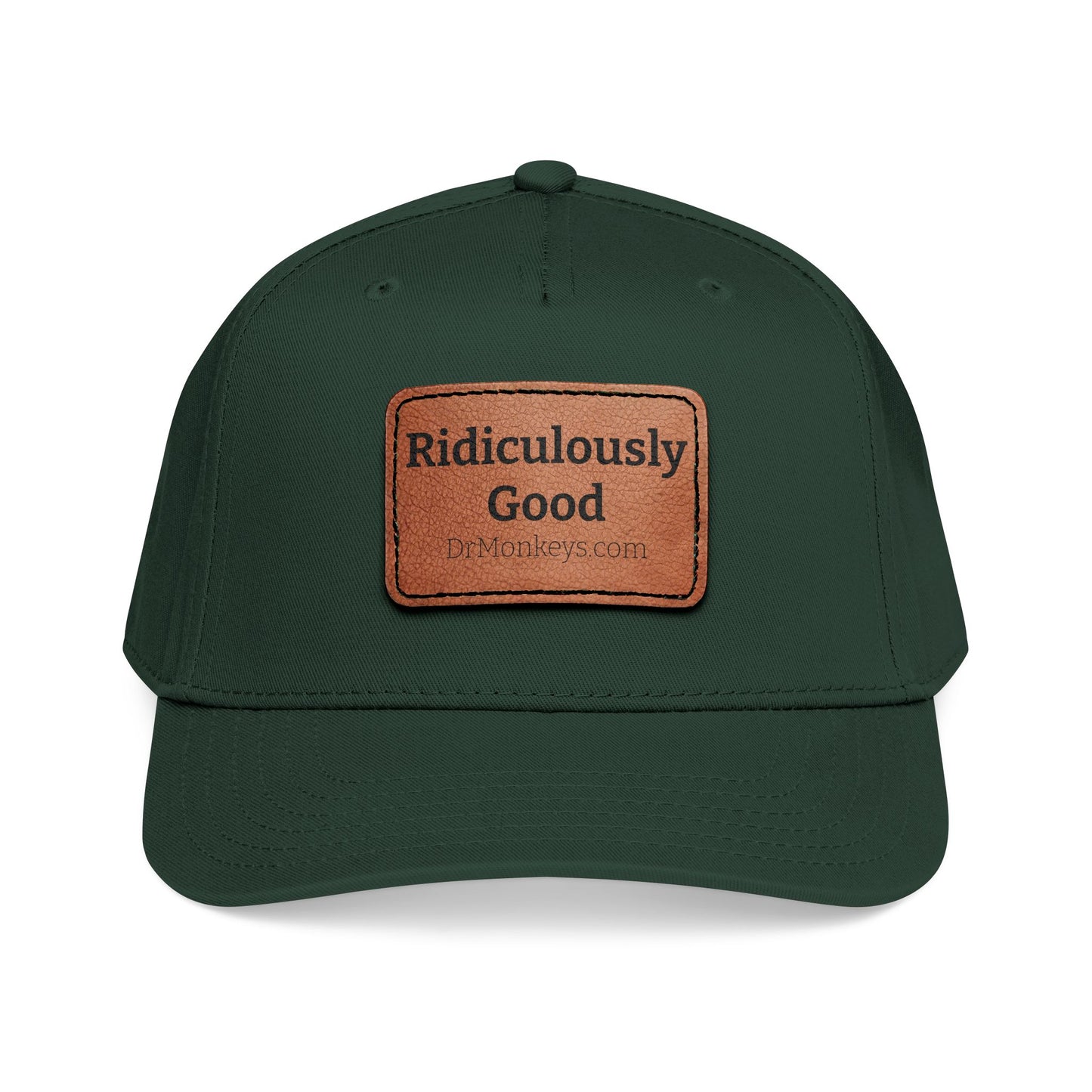 Leather Patch Baseball Cap — "Ridiculously Good" Embossed