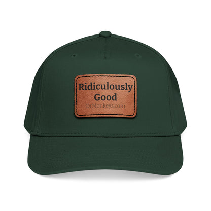 Leather Patch Baseball Cap — "Ridiculously Good" Embossed