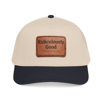 Leather Patch Baseball Cap — "Ridiculously Good" Embossed