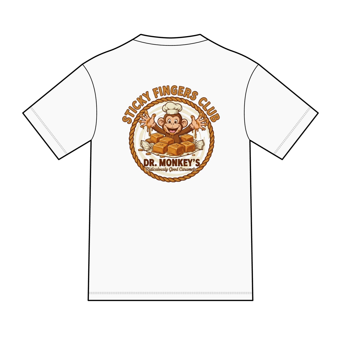 Dr. Monkey's Ridiculously Good Caramels T-Shirt | Sticky Finger's Club