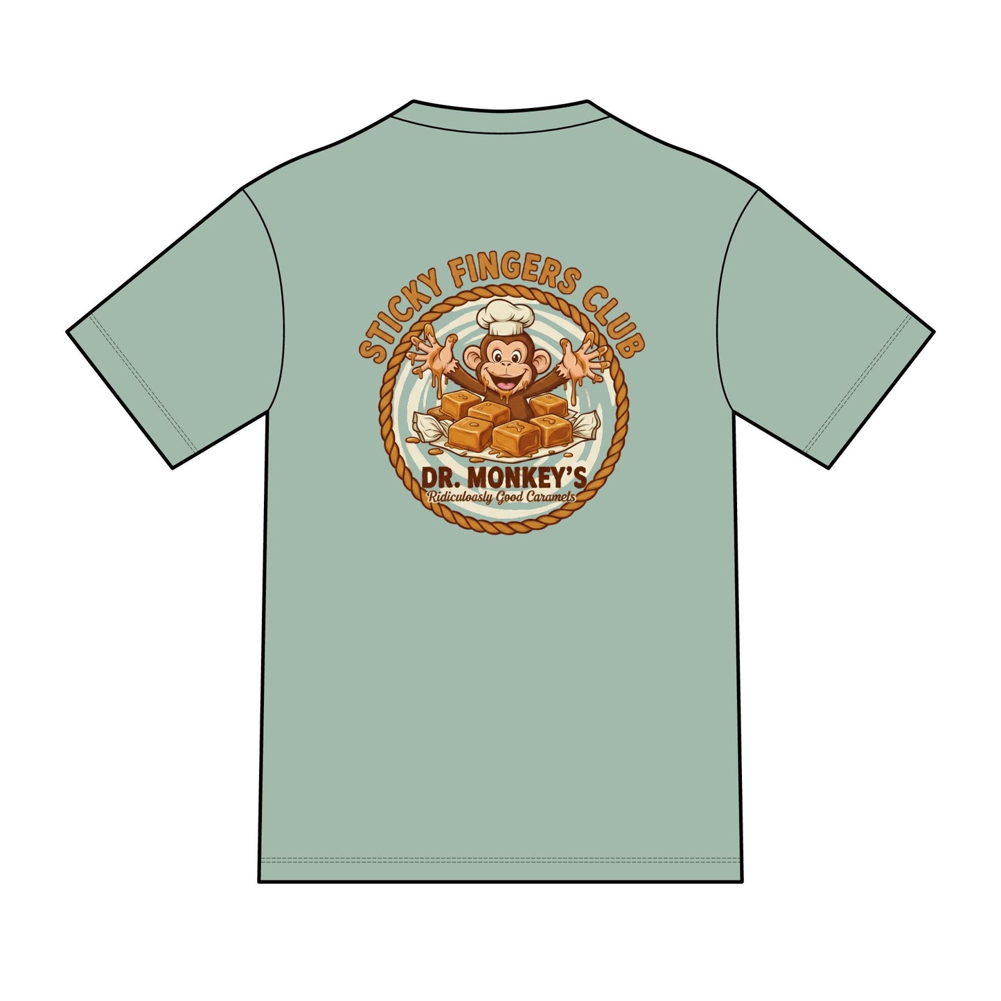 Dr. Monkey's Ridiculously Good Caramels T-Shirt | Sticky Finger's Club