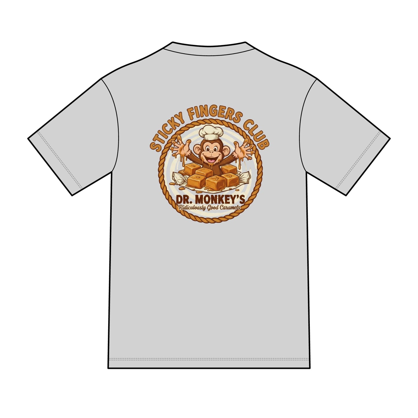 Dr. Monkey's Ridiculously Good Caramels T-Shirt | Sticky Finger's Club