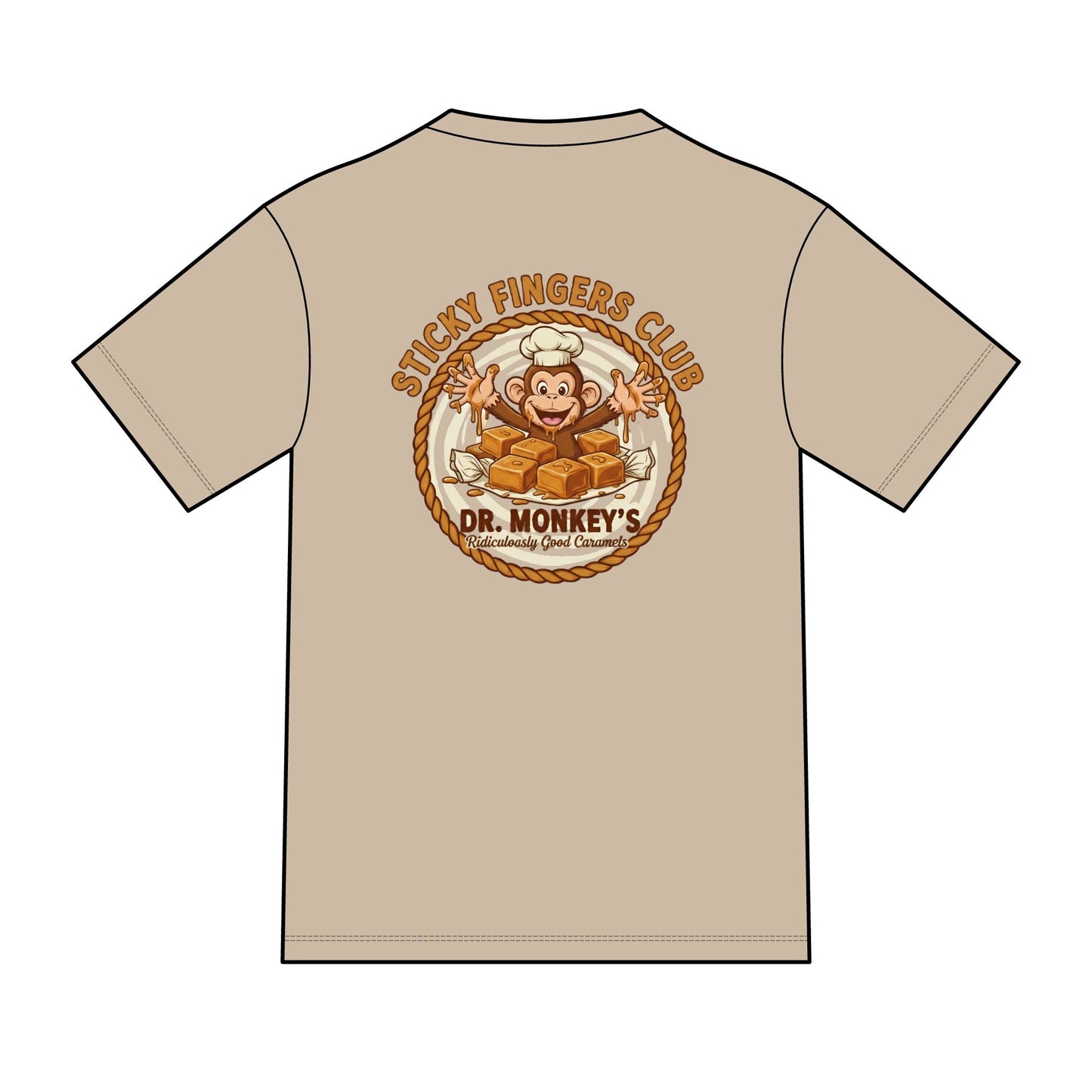 Dr. Monkey's Ridiculously Good Caramels T-Shirt | Sticky Finger's Club