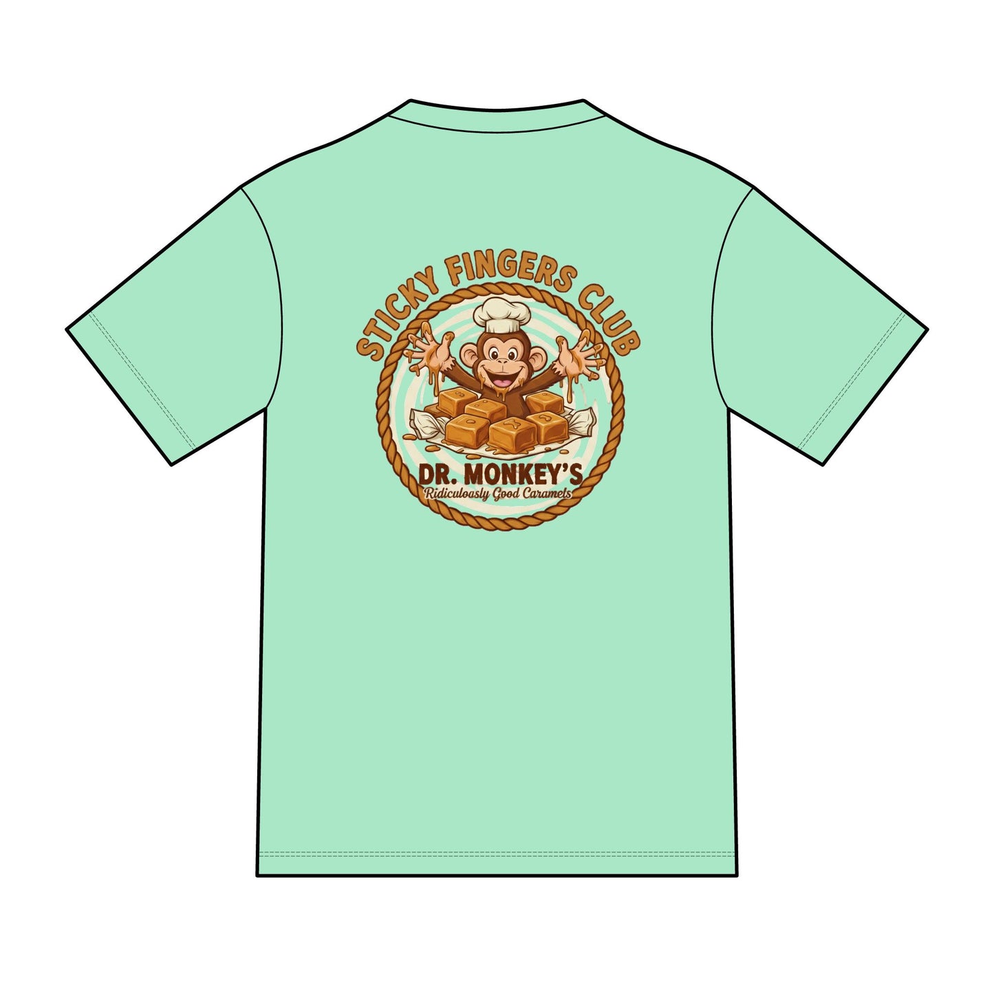 Dr. Monkey's Ridiculously Good Caramels T-Shirt | Sticky Finger's Club