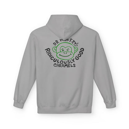 Dr. Monkey’s Ridiculously Good Caramels Hoodie — Vintage Candy Brand Pullover