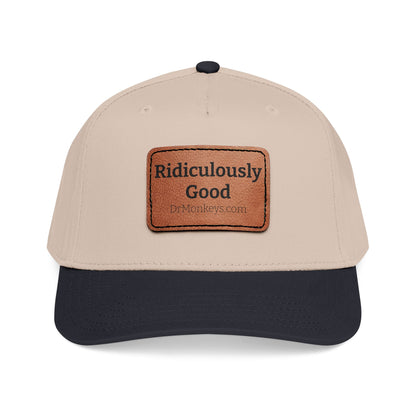 Leather Patch Baseball Cap — "Ridiculously Good" Embossed