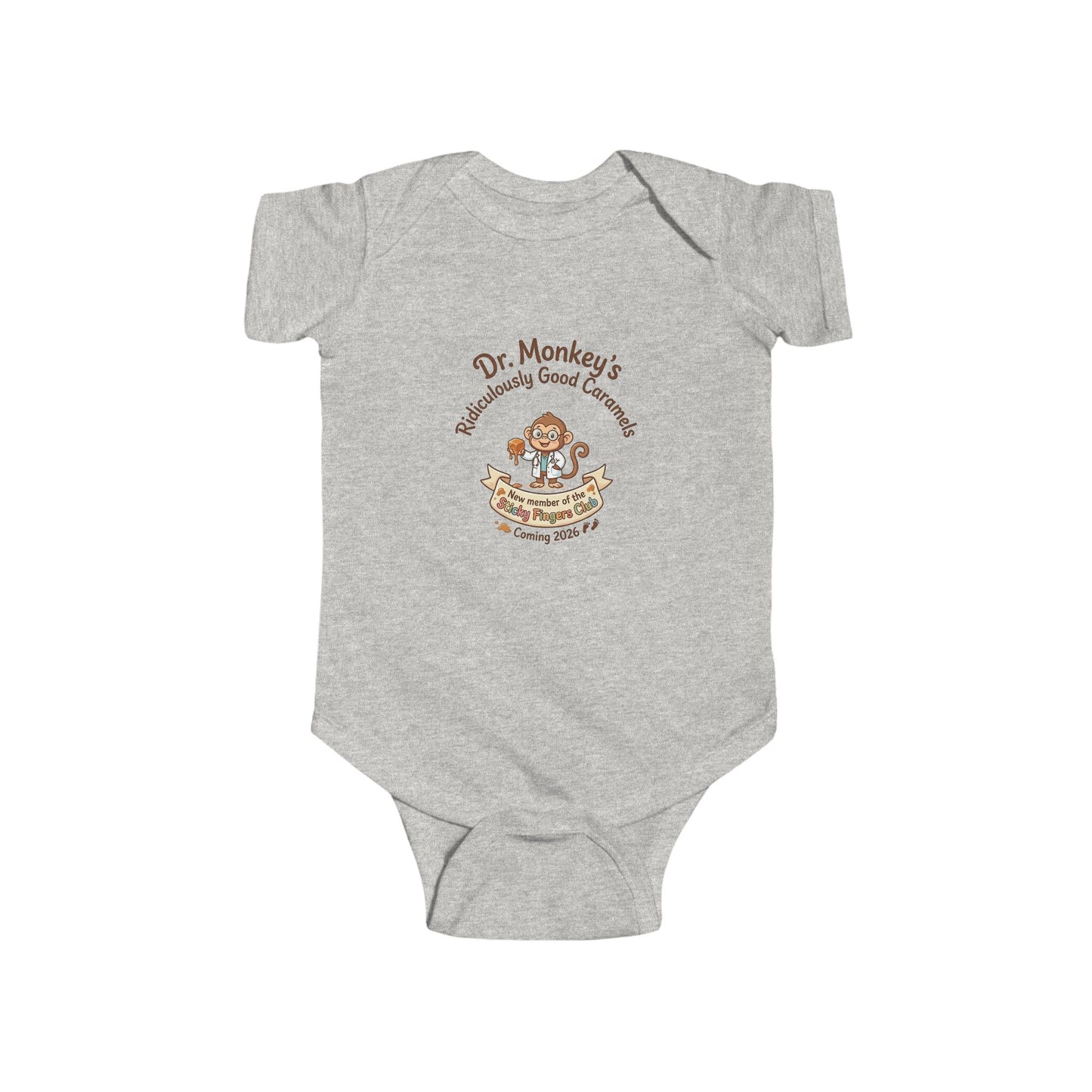 Dr. Monkey’s Playful Baby Bodysuit – 'Dr. Monkey’s Ridiculously Good Company' Infant Onesie