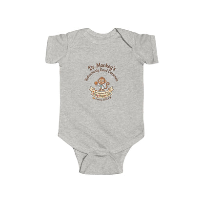 Dr. Monkey’s Playful Baby Bodysuit – 'Dr. Monkey’s Ridiculously Good Company' Infant Onesie