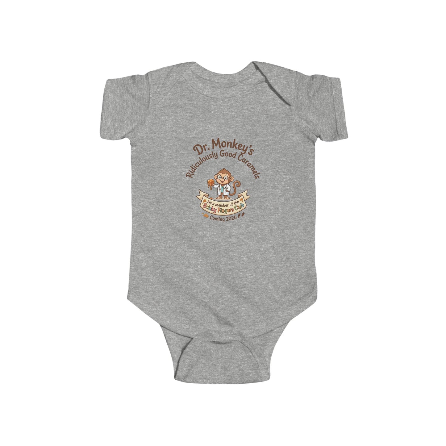 Dr. Monkey’s Playful Baby Bodysuit – 'Dr. Monkey’s Ridiculously Good Company' Infant Onesie