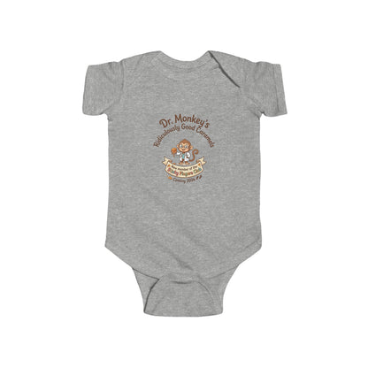 Dr. Monkey’s Playful Baby Bodysuit – 'Dr. Monkey’s Ridiculously Good Company' Infant Onesie