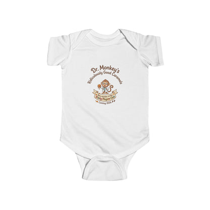 Dr. Monkey’s Playful Baby Bodysuit – 'Dr. Monkey’s Ridiculously Good Company' Infant Onesie
