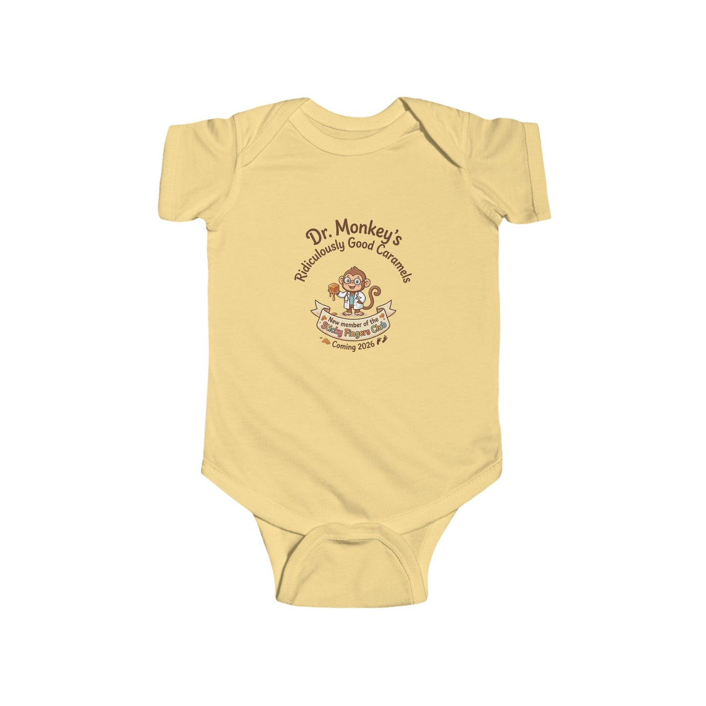 Dr. Monkey’s Playful Baby Bodysuit – 'Dr. Monkey’s Ridiculously Good Company' Infant Onesie