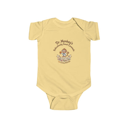 Dr. Monkey’s Playful Baby Bodysuit – 'Dr. Monkey’s Ridiculously Good Company' Infant Onesie
