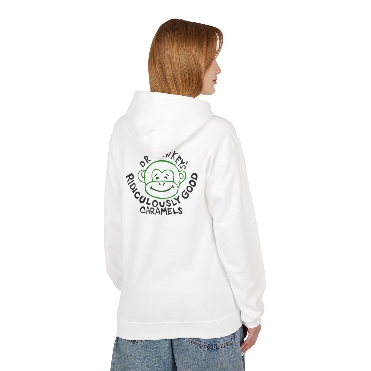 Dr. Monkey’s Ridiculously Good Caramels Hoodie — Vintage Candy Brand Pullover