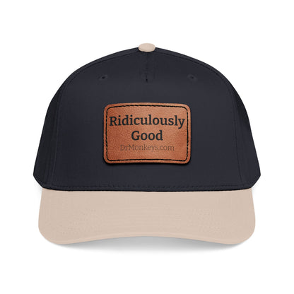 Leather Patch Baseball Cap — "Ridiculously Good" Embossed