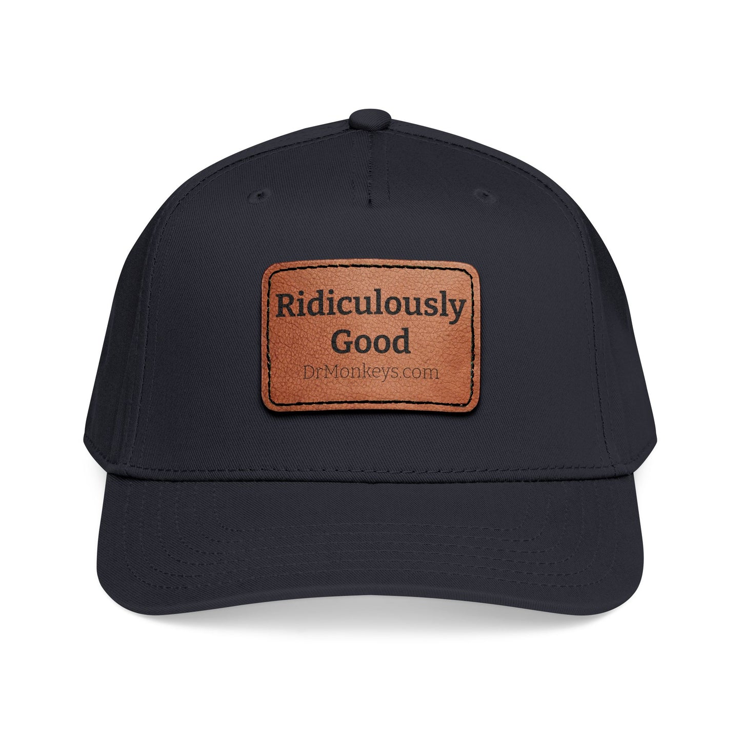 Leather Patch Baseball Cap — "Ridiculously Good" Embossed