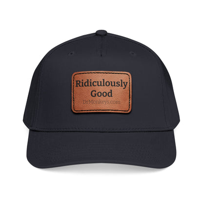 Leather Patch Baseball Cap — "Ridiculously Good" Embossed