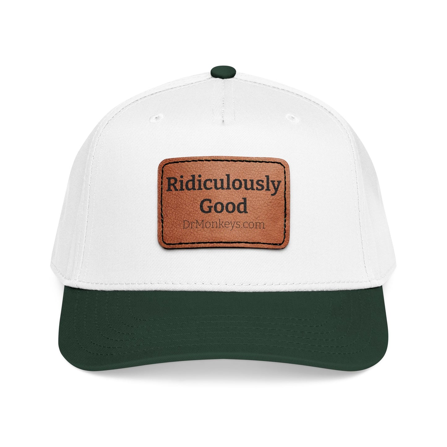 Leather Patch Baseball Cap — "Ridiculously Good" Embossed