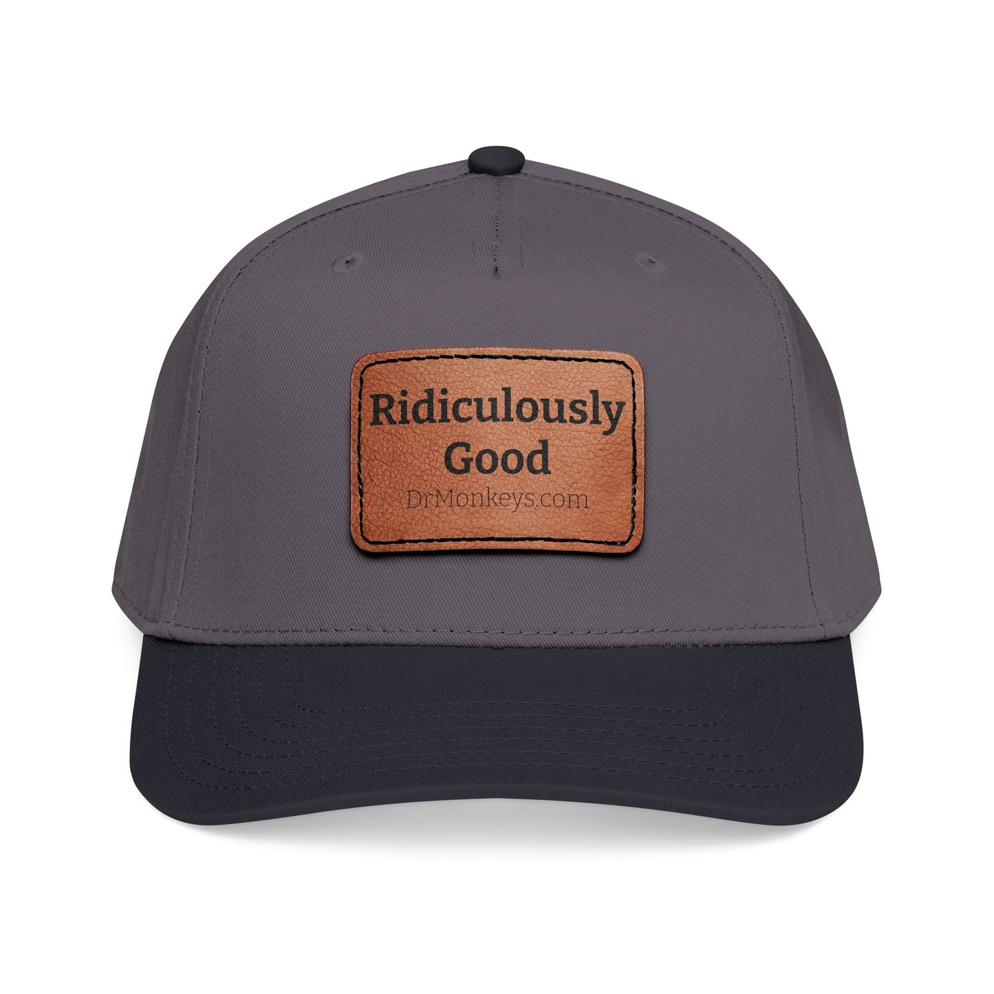 Leather Patch Baseball Cap — "Ridiculously Good" Embossed