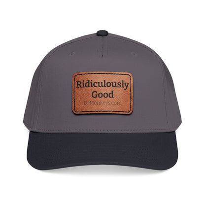 Leather Patch Baseball Cap — "Ridiculously Good" Embossed