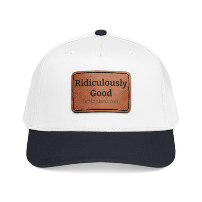 Leather Patch Baseball Cap — "Ridiculously Good" Embossed