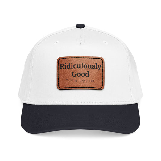 Leather Patch Baseball Cap — "Ridiculously Good" Embossed