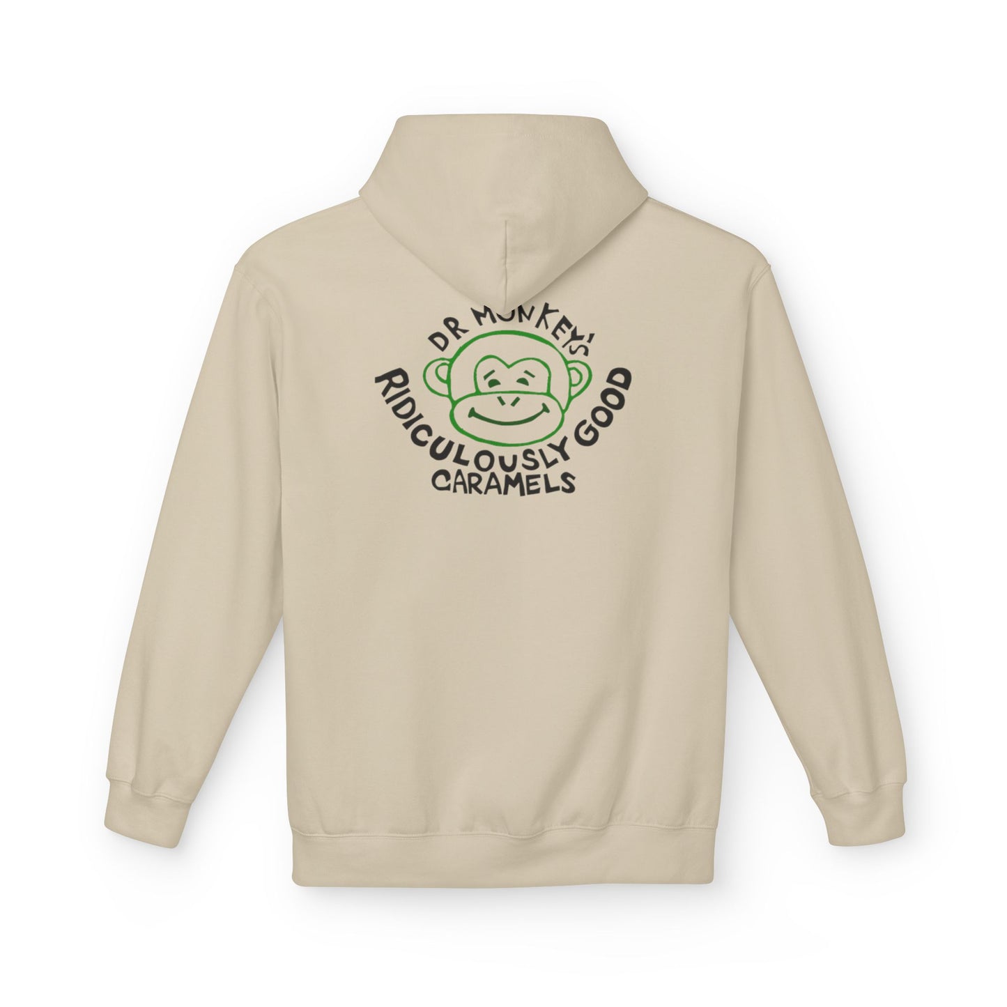 Dr. Monkey’s Ridiculously Good Caramels Hoodie — Vintage Candy Brand Pullover